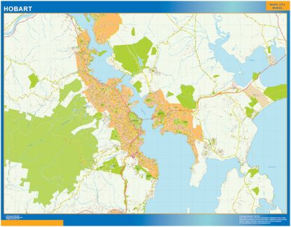 Mapa Hobart Australia gigante. Mapas grandes para Chile y América
