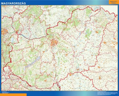 Mapa Hungria gigante. Mapas grandes para Chile y América