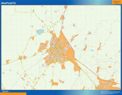 Mapa Irapuato en Mexico gigante. Mapas grandes para Chile y América