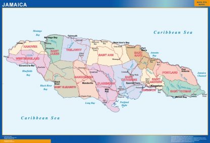 Mapa Jamaica gigante. Mapas grandes para Chile y América