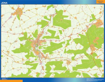 Mapa Jena en Alemania gigante. Mapas grandes para Chile y América