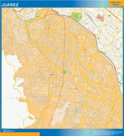 Mapa Juarez Centro en Mexico gigante. Mapas grandes para Chile y América