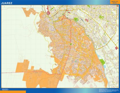 Mapa Juarez en Mexico gigante. Mapas grandes para Chile y América