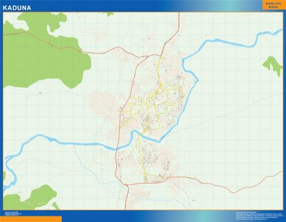Mapa Kaduna en Nigeria gigante. Mapas grandes para Chile y América