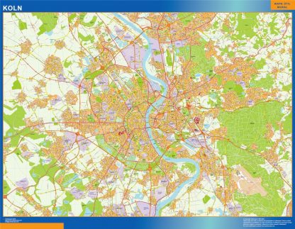 Mapa Koln en Alemania gigante. Mapas grandes para Chile y América
