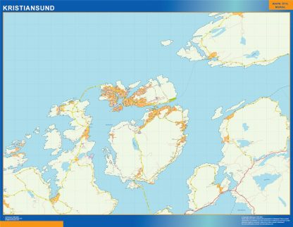 Mapa Kristiansund en Noruega gigante. Mapas grandes para Chile y América