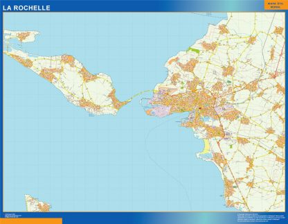 Mapa La Rochelle en Francia gigante. Mapas grandes para Chile y América