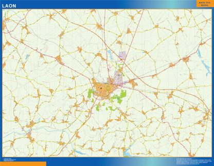 Mapa Laon en Francia gigante. Mapas grandes para Chile y América