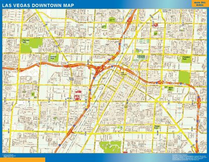Mapa Las Vegas downtown gigante. Mapas grandes para Chile y América