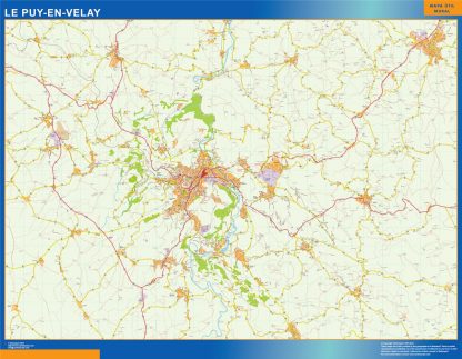 Mapa Le Puy en Francia gigante. Mapas grandes para Chile y América