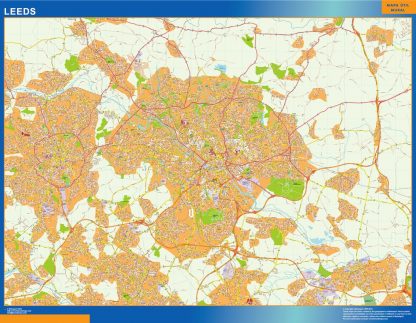 Mapa Leeds gigante. Mapas grandes para Chile y América gigante. Mapas grandes para Chile y América