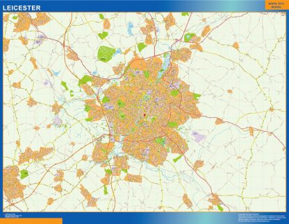 Mapa Leicester gigante. Mapas grandes para Chile y América
