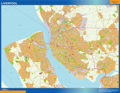 Mapa Liverpool gigante. Mapas grandes para Chile y América