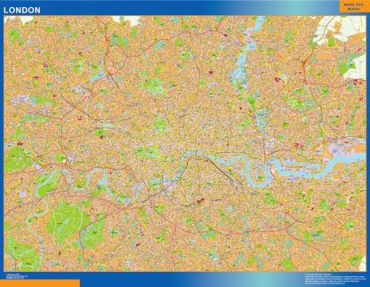 Mapa Londres gigante. Mapas grandes para Chile y América