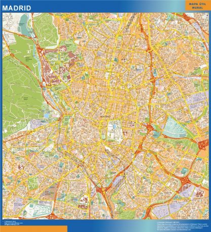 Mapa Madrid callejero gigante. Mapas grandes para Chile y América