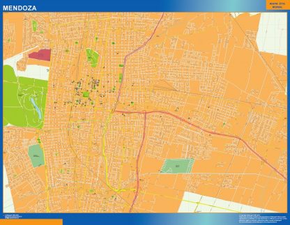 Mapa Mendoza en Argentina gigante. Mapas grandes para Chile y América