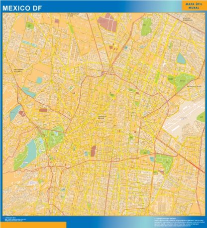 Mapa Mexico Df en Mexico gigante. Mapas grandes para Chile y América