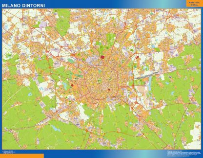 Mapa Milano Dintorni gigante. Mapas grandes para Chile y América