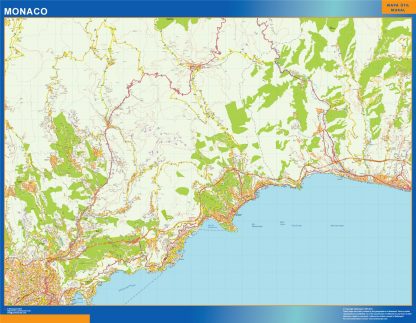 Mapa Monaco en Francia gigante. Mapas grandes para Chile y América