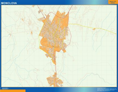 Mapa Monclova en Mexico gigante. Mapas grandes para Chile y América
