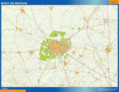 Mapa Mont De Marsan en Francia gigante. Mapas grandes para Chile y América
