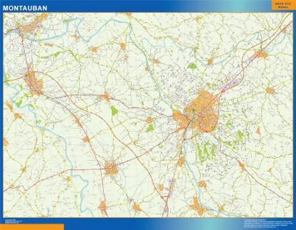 Mapa Montauban en Francia gigante. Mapas grandes para Chile y América