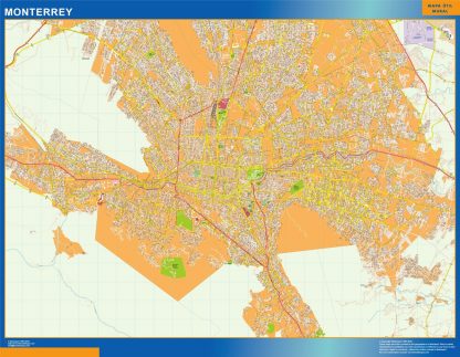 Mapa Monterrey en Mexico gigante. Mapas grandes para Chile y América