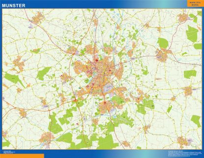 Mapa Munster en Alemania gigante. Mapas grandes para Chile y América