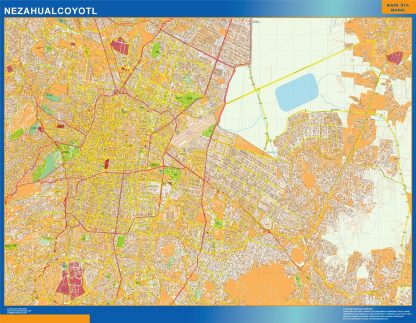 Mapa Nezahualcoyotl en Mexico gigante. Mapas grandes para Chile y América