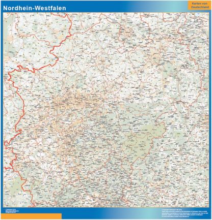 Mapa Nordrhein-Westfalen gigante. Mapas grandes para Chile y América