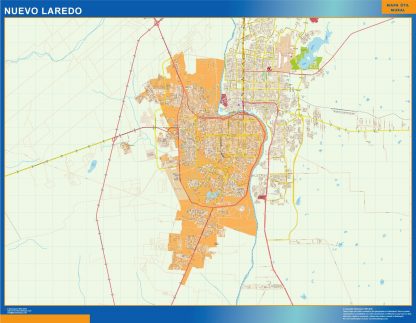 Mapa Nuevo Laredo en Mexico gigante. Mapas grandes para Chile y América