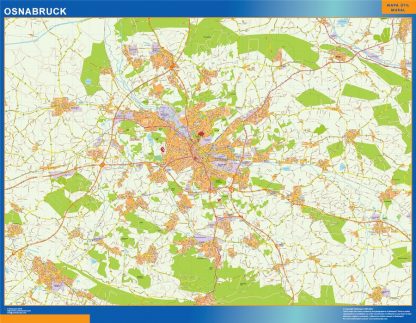 Mapa Osnabruck en Alemania gigante. Mapas grandes para Chile y América