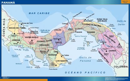 Mapa Panama gigante. Mapas grandes para Chile y América