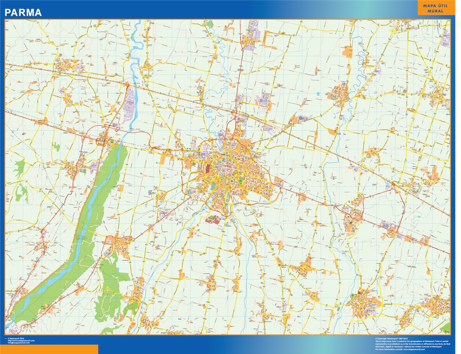 Mapa Parma gigante. Mapas grandes para Chile y América