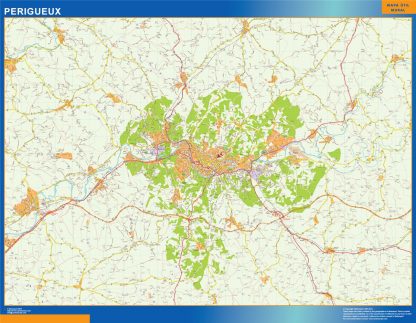 Mapa Perigueux en Francia gigante. Mapas grandes para Chile y América