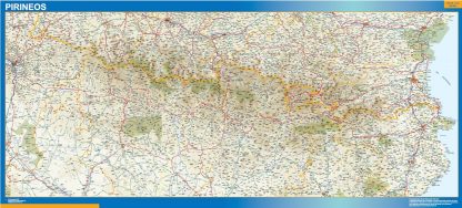 Mapa Pirineos gigante. Mapas grandes para Chile y América