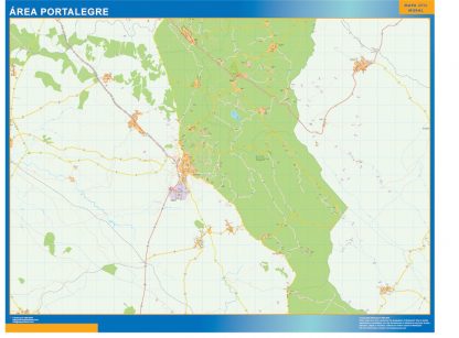Mapa Portalegre área urbana gigante. Mapas grandes para Chile y América gigante. Mapas grandes para Chile y América