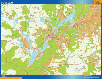 Mapa Postdam en Alemania gigante. Mapas grandes para Chile y América