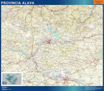 Mapa Provincia Alava gigante. Mapas grandes para Chile y América