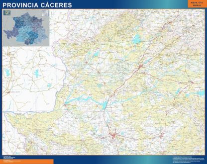 Mapa Provincia Caceres gigante. Mapas grandes para Chile y América