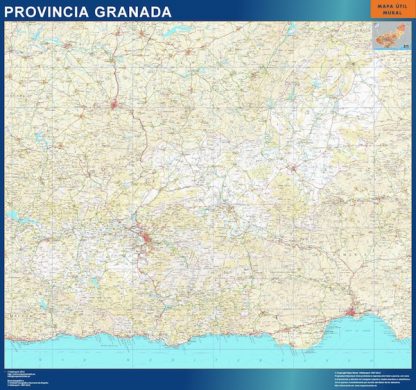 Mapa Provincia Granada gigante. Mapas grandes para Chile y América