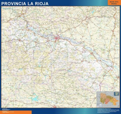 Mapa Provincia La Rioja gigante. Mapas grandes para Chile y América