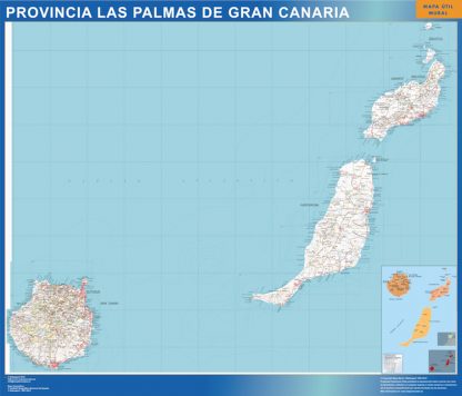 Mapa Provincia Las Palmas Gran Canaria gigante. Mapas grandes para Chile y América