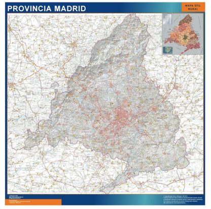 Mapa Provincia Madrid gigante. Mapas grandes para Chile y América