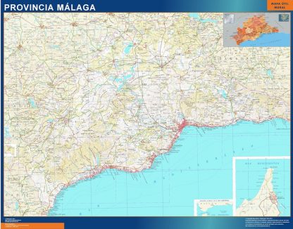 Mapa Provincia Malaga gigante. Mapas grandes para Chile y América
