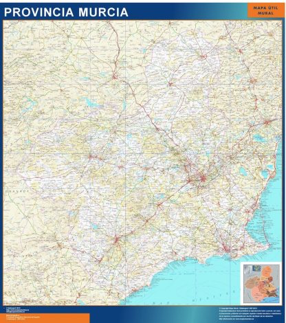 Mapa Provincia Murcia gigante. Mapas grandes para Chile y América
