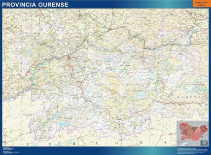Mapa Provincia Ourense gigante. Mapas grandes para Chile y América