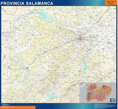 Mapa Provincia Salamanca gigante. Mapas grandes para Chile y América
