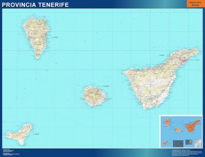 Mapa Provincia Tenerife gigante. Mapas grandes para Chile y América