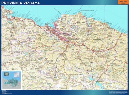 Mapa Provincia Vizcaya gigante. Mapas grandes para Chile y América